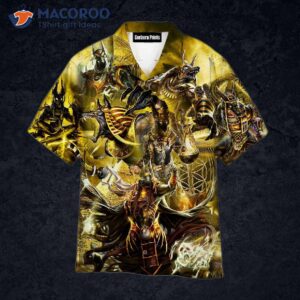 The Golden Egyptian God Anubis Hawaiian Shirts