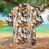 The Kentucky Derby Running Wild Horse With A Tribal Textured Hawaiian Shirt