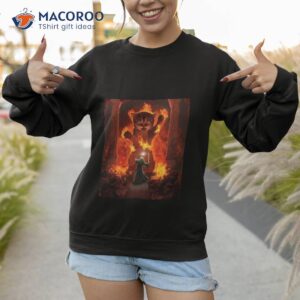 the mountain cat gandalf you shall not pass fire kitten t shirt sweatshirt 1