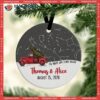 The Night Our Story Began Custom Name Christmas Ceramic Ornament