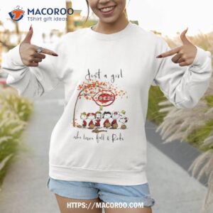 the peanuts just a girl who loves fall cincinnati reds shirt sweatshirt 1