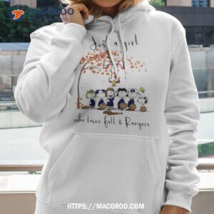 the peanuts just a girl who loves fall texas rangers shirt hoodie 2