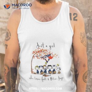 the peanuts just a girl who loves fall toronto blue jays shirt tank top