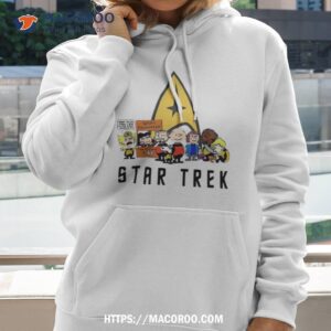 the peanuts snoopy charlie with friends star trek shirt hoodie 2