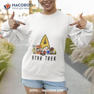 the peanuts snoopy charlie with friends star trek shirt sweatshirt 1