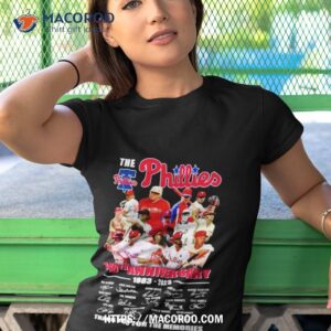 the philadelphia phillies 140th anniversary 1883 2023 thank you for the memories shirt tshirt 1