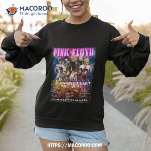 the pink floyd band 50th anniversary 1973 2023 signatures thank you for the memories shirt sweatshirt
