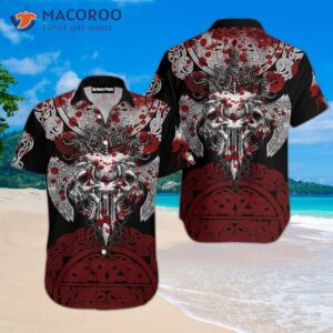 the ragnarok black and red hawaiian shirts 0