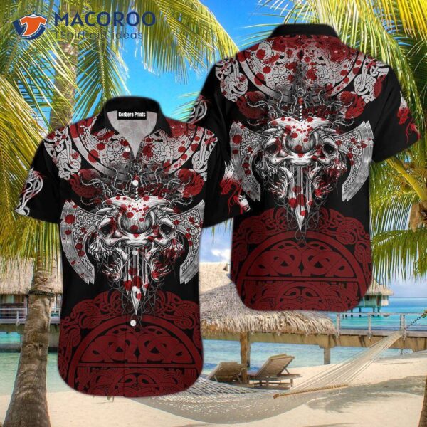 The Ragnarok Black And Red Hawaiian Shirts