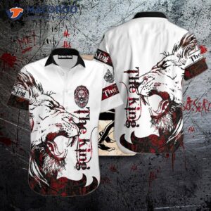 The Red Alpha King Lion Hawaiian Shirts