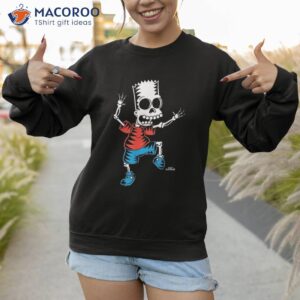 the simpsons bart skeleton treehouse of horror halloween shirt sweatshirt