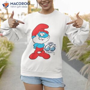 the smurfs 65th anniversary papa smurf shirt sweatshirt