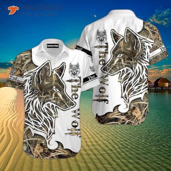 The Wolf Dog Hunting Hawaiian Shirt