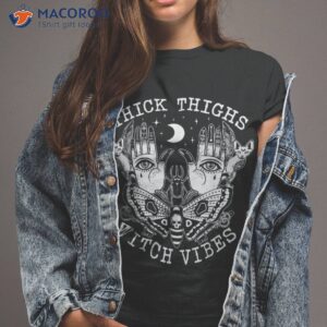 thick thighs witch vibes shirt witches halloween costume tshirt 2