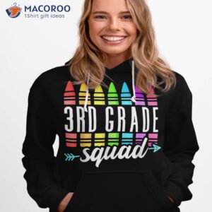 third 3rd grade squad crayon back to school teacher student shirt hoodie 1