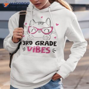 third 3rd grade vibes back to school cute cat for girls shirt hoodie 3