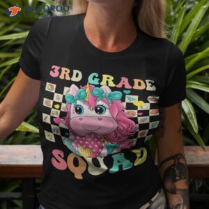 third grade squad cute unicorn back to school 3rd shirt tshirt 3