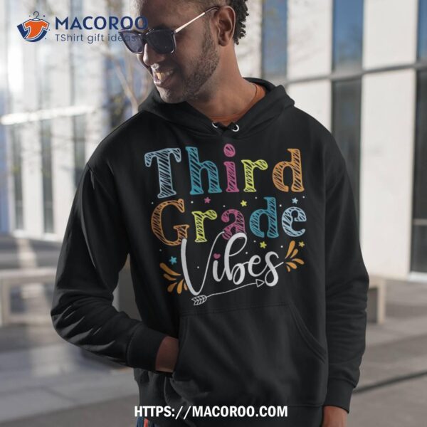 Third Grade Vibes Back To School Retro 3rd Teachers Shirt