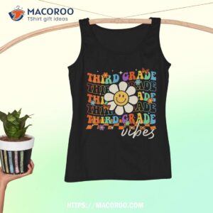 third grade vibes groovy back to school team 3rd grade kids shirt tank top