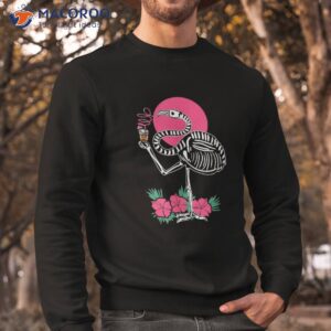 thirsty skeleton flamingo animal tropical bird halloween shirt sweatshirt