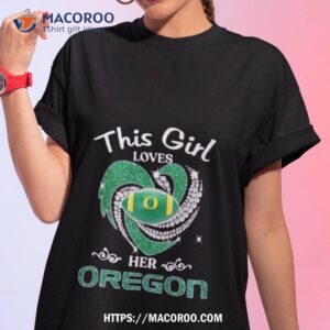 This Girl Loves Her Oregon Duck Logo Heart Diamond 2023 Shirt