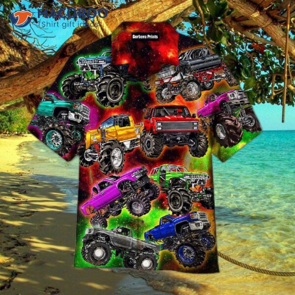 This Is How I Roll: Monster Truck Hawaiian Shirts.