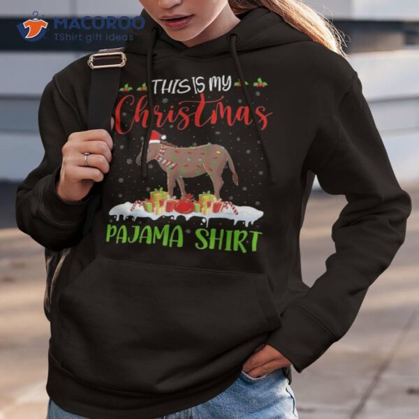 This Is My Christmas Pajama Shirt Donkey Xmas Holiday