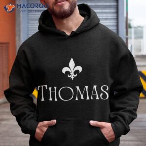 thomas surname french family name heraldic lily flower shirt hoodie