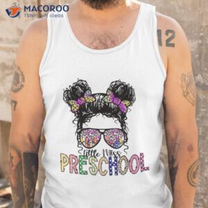 tie dye little miss preschool messy bun back to school girl shirt tank top