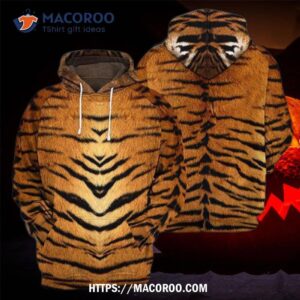 Tiger Costume Cosplay Halloween All Over Print 3D Hoodie, Spooky Bouquet