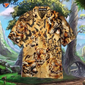 Tiger Vintage Orange Hawaiian Shirts