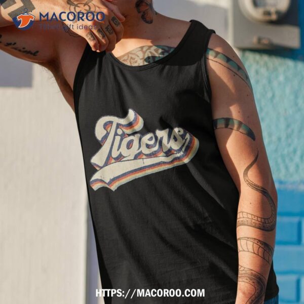 Tigers Sports Name Vintage Retro Gift Boy Girl Shirt