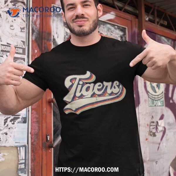 Tigers Sports Name Vintage Retro Gift Boy Girl Shirt