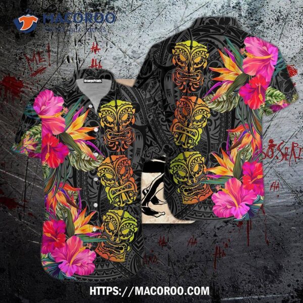 Tiki Colorful Awesome Hawaiian Shirt