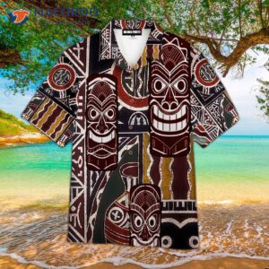 Tiki-face Hawaiian Shirt