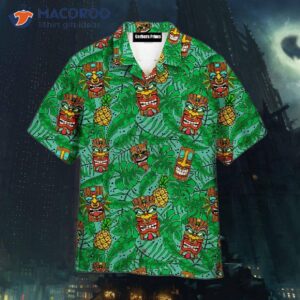 Tiki Green Hawaiian Shirts