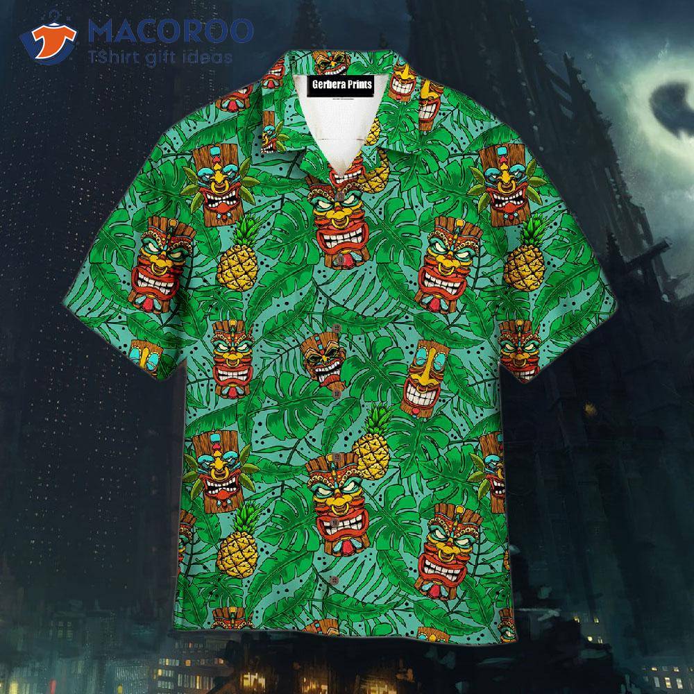 Tiki Green Hawaiian Shirts Tiki Green Hawaiian Shirts