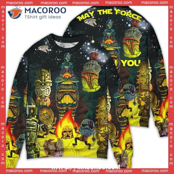 Tiki May The Force Be With You Star Wars Ugly Sweater