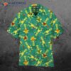 Tiki Tribal Musicians Wear Green Hawaiian Shirts