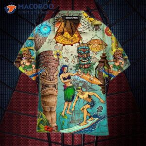 tiki tribe tropical surfing beach hawaiian shirts 0