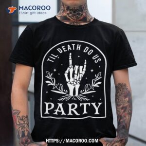 Til Death Do Us Party Retro Halloween Bachelorette Matching Shirt, Halloween Gifts For Kids