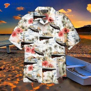 titanic white and pink hawaiian flowers shirts 1