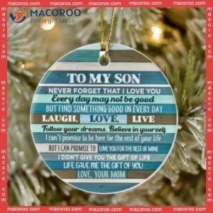 “to My Son, Christmas Ceramic Ornament”
