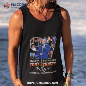 tony bennett 97 years of 1926 2023 signature thank you for the memories shirt tank top
