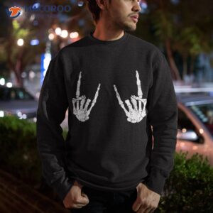 trendy halloween skeleton rocker graphic costume t shirt sweatshirt