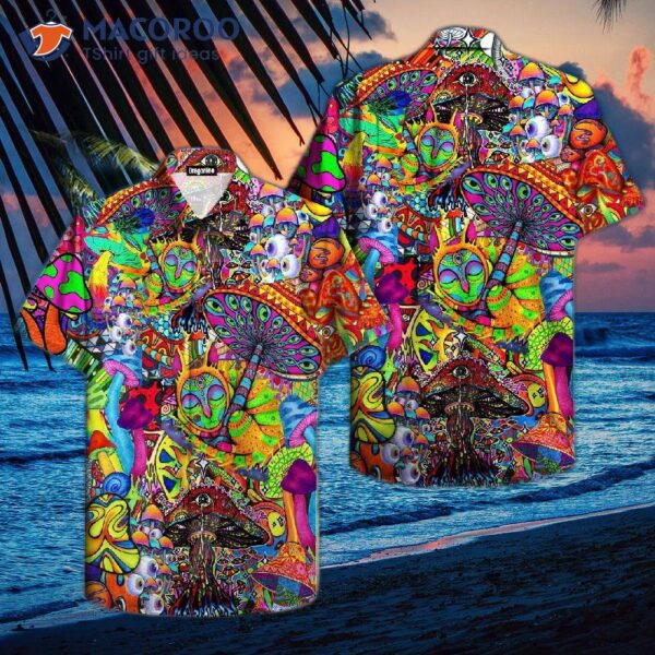 Trippy Hippie Mushroom Hawaiian Shirts