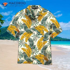 tropical abstract plant leaf hawaiian shirts 0