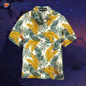 tropical abstract plant leaf hawaiian shirts 1