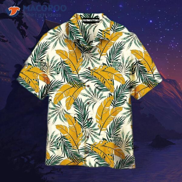 Tropical Abstract Plant Leaf Hawaiian Shirts