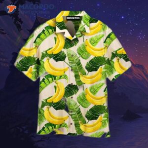 Tropical Banana-printed Hawaiian Shirts For Summer